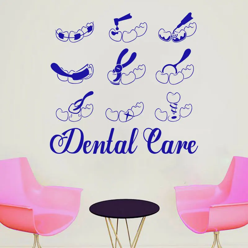 

Dental Clinic Quote Wall Decal Dentist Smile Dental Wall Stickers Teeth clinic Vinyl Removable Dental Clinic Decor Poster X741