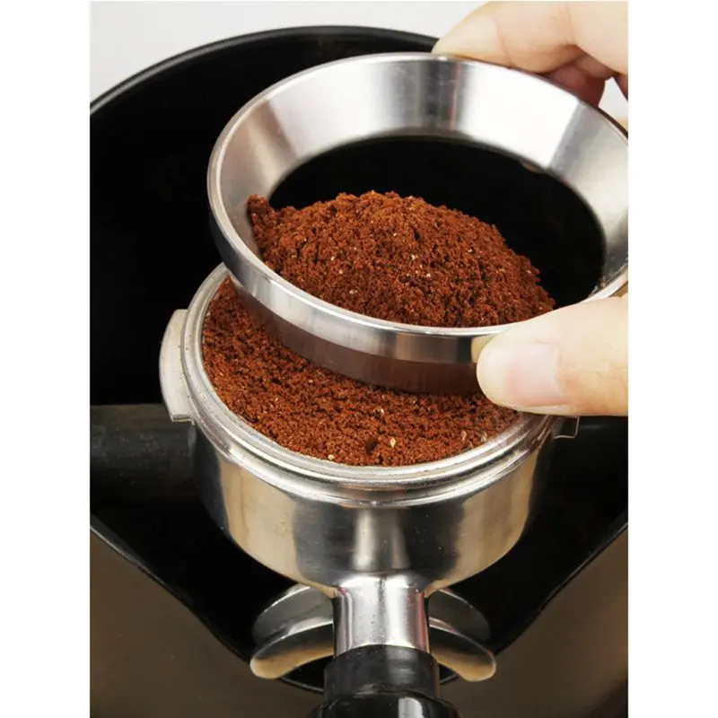 

58mm Stainless Steel Intelligent Dosing Ring Brewing Bowl Coffee Powder For Espresso Barista Funnel Portafilter Filter