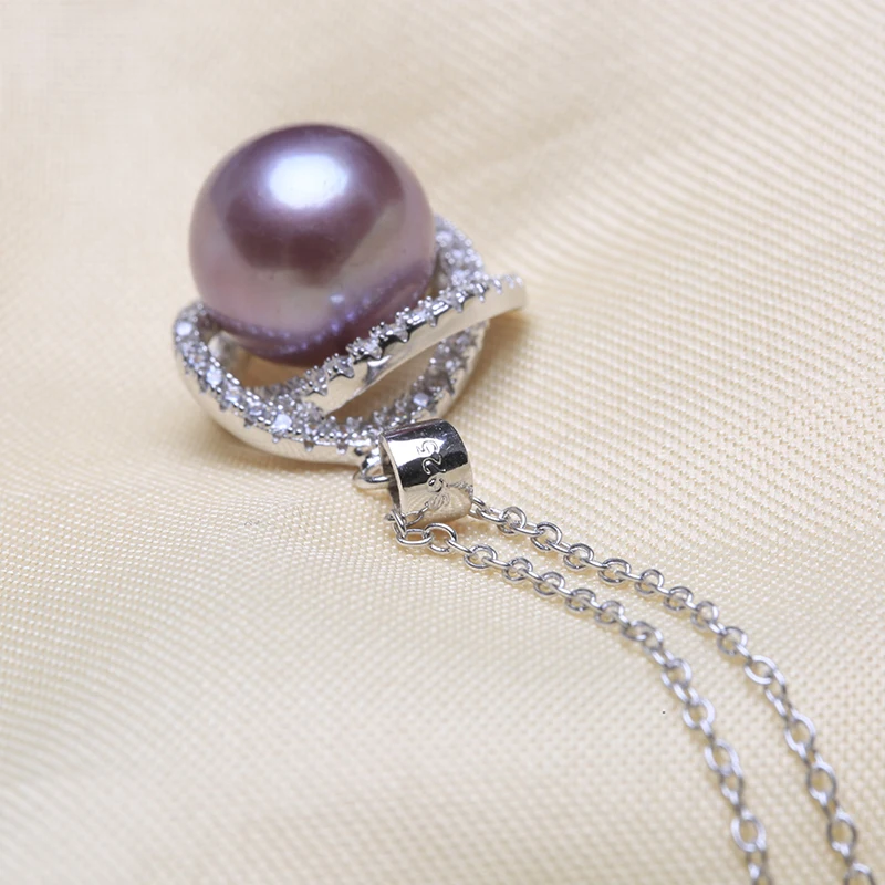 BaroqueOnly Zircon inset natural freshwater pearl pendant Edison chocker girl neacklace 2019 new arrivals PDA | Украшения и