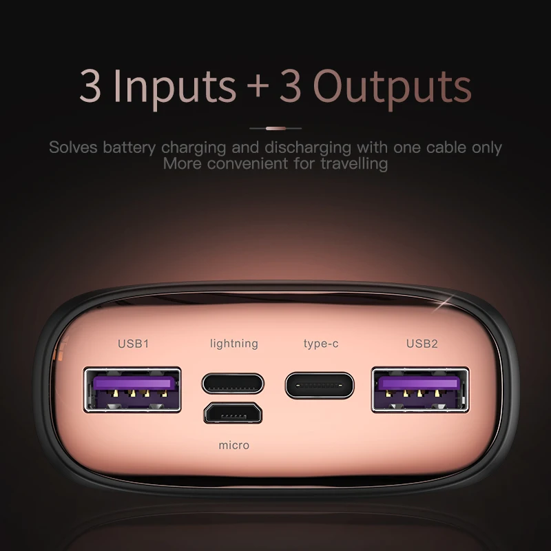 Внешний аккумулятор KUULAA на 30 000 мА · ч с портами USB Type C и поддержкой быстрой