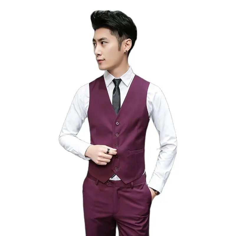 Жилет мужской деловой повседневный жилет Азиатские размеры S M L XL XXL XXXL