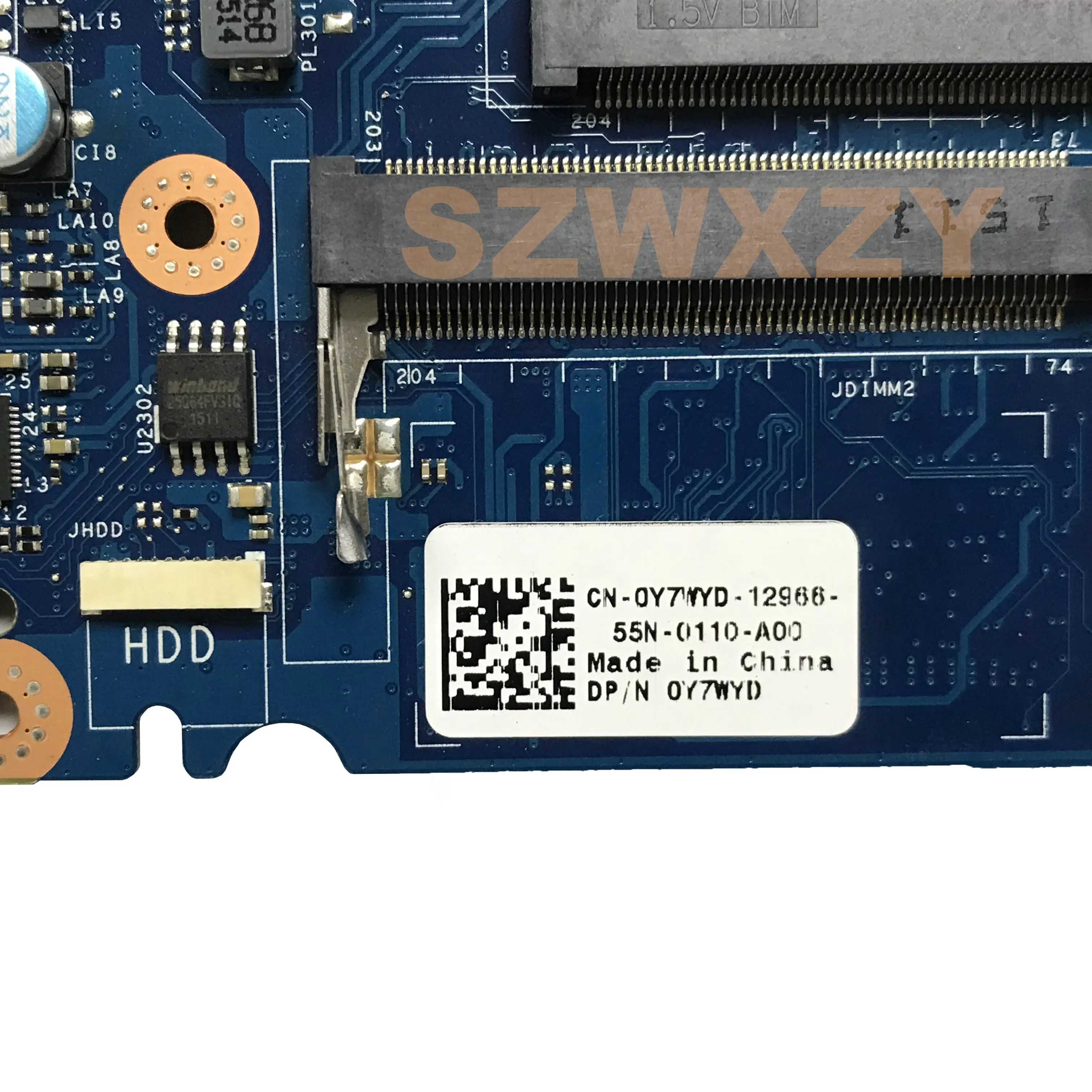 Материнская плата SZWXZY для ноутбука Dell Inspiron 15 5548 DDR3L с процессором SR23W I7-5500U ZAVC1 LA-B016P