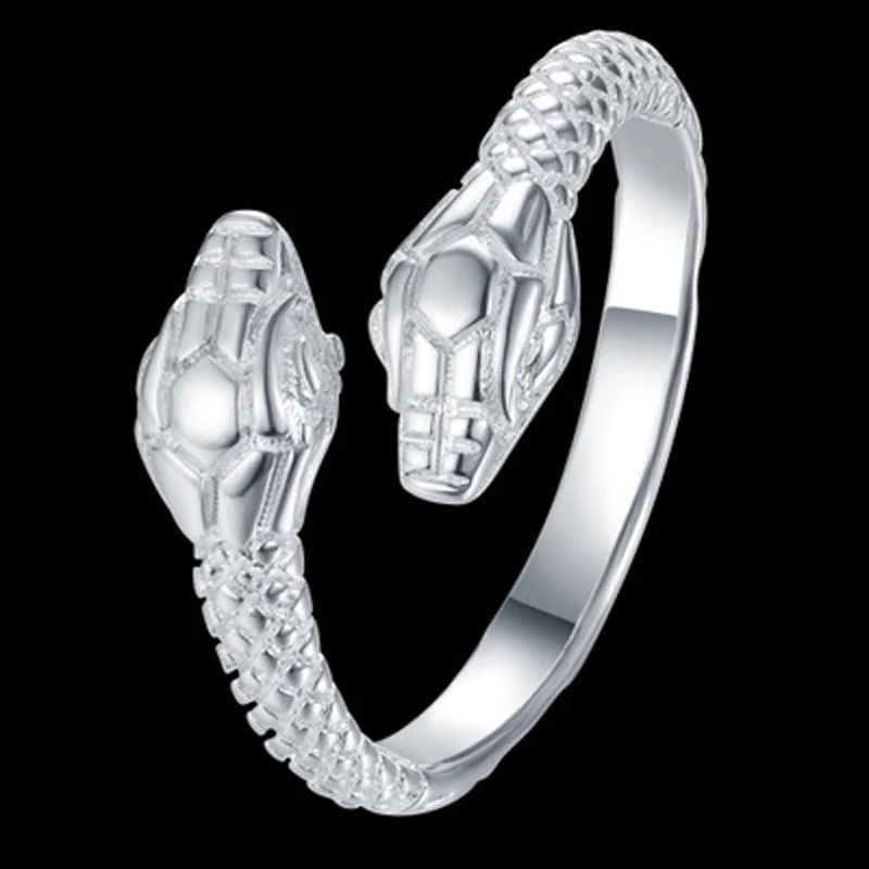 New Trendy Personalized Cute Adjustable Big Head Cat Ring Silver Color Plated Men Fashion Animal Kitty Free Ship | Украшения и