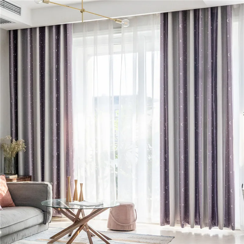 GYC2459 Gyrohome 1PC Blackout Curtain Yang Polyeaster Star&ampMoon &quotCustomised&quot Window Linen LivingRoom Dec