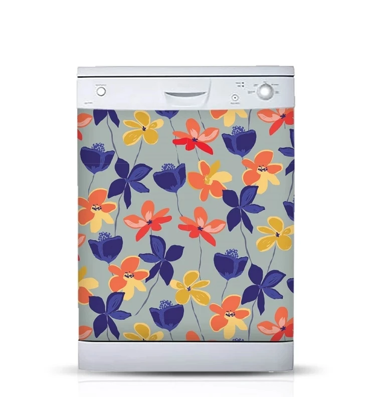 

DIY Renovation Paste Waterproof Self Adhesive PVC Mural Paper Bedroom Dishwasher Sticker Print Flower Pictures New Home Decor