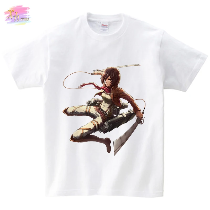 Детская футболка с принтом атака на Титанов отличные Детские Топы коротким