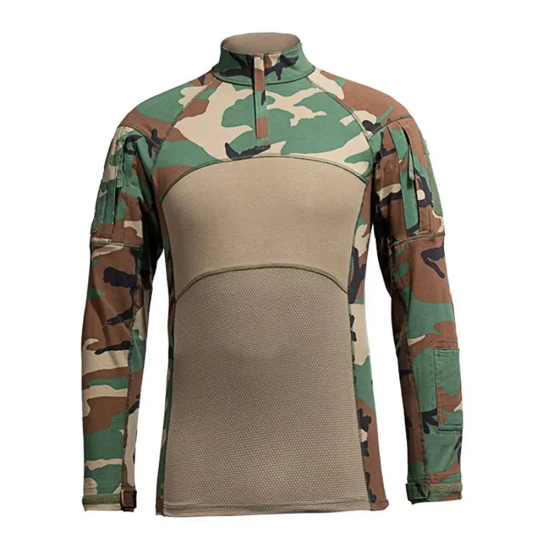 Камуфляжная рубашка с изображением лесных джунглей военная униформа