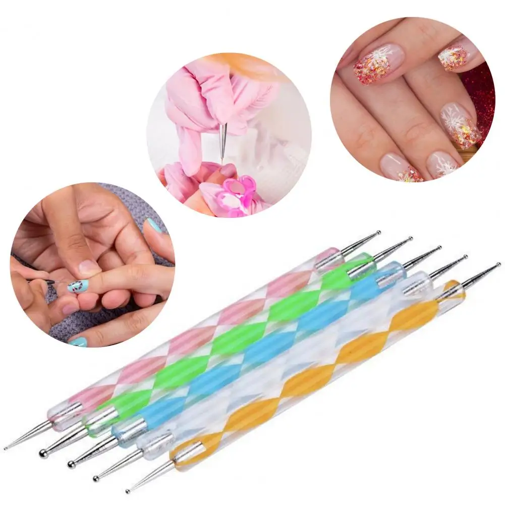 Набор из 5 предметов УФ-гель для рисования ногтей точечная ручка акриловая стразы