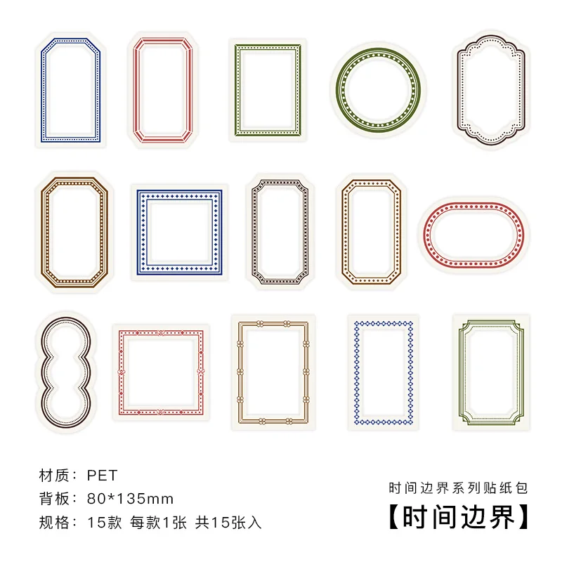 

15pcs PET Hand Account Deco Stickers Scrapbooking Collage Bullet Journaling Accessories Aesthetic Stickers Waterproof Stationery