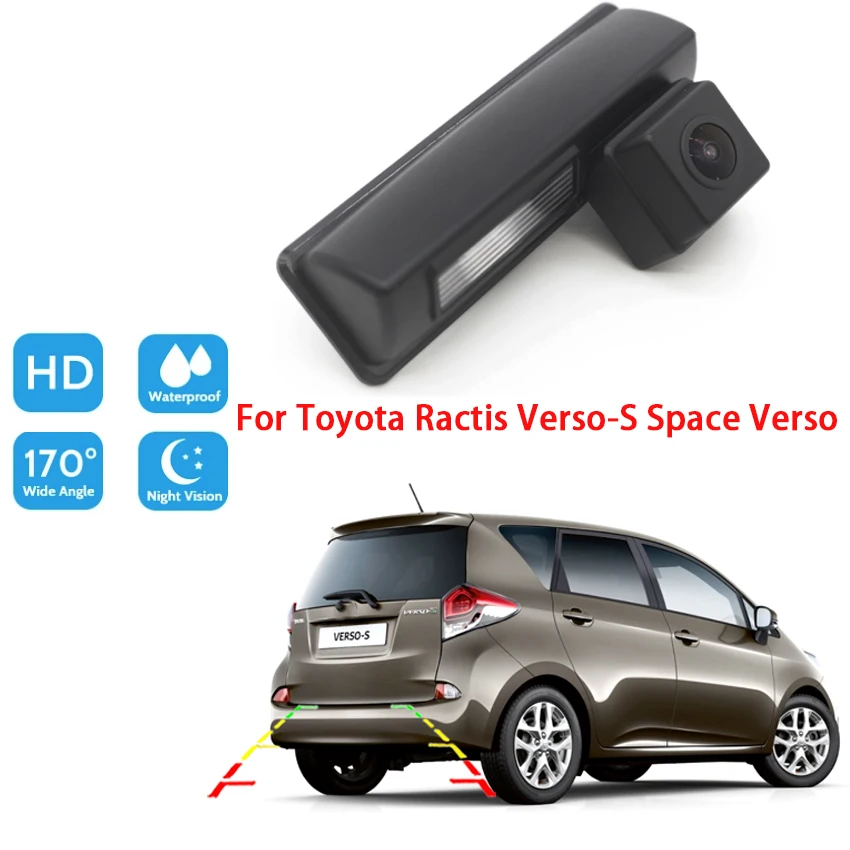

Автомобильная камера заднего вида для Toyota Ractis Verso-S Space Verso, ночное видение, водонепроницаемая резервная парковочная камера, высокое качество...