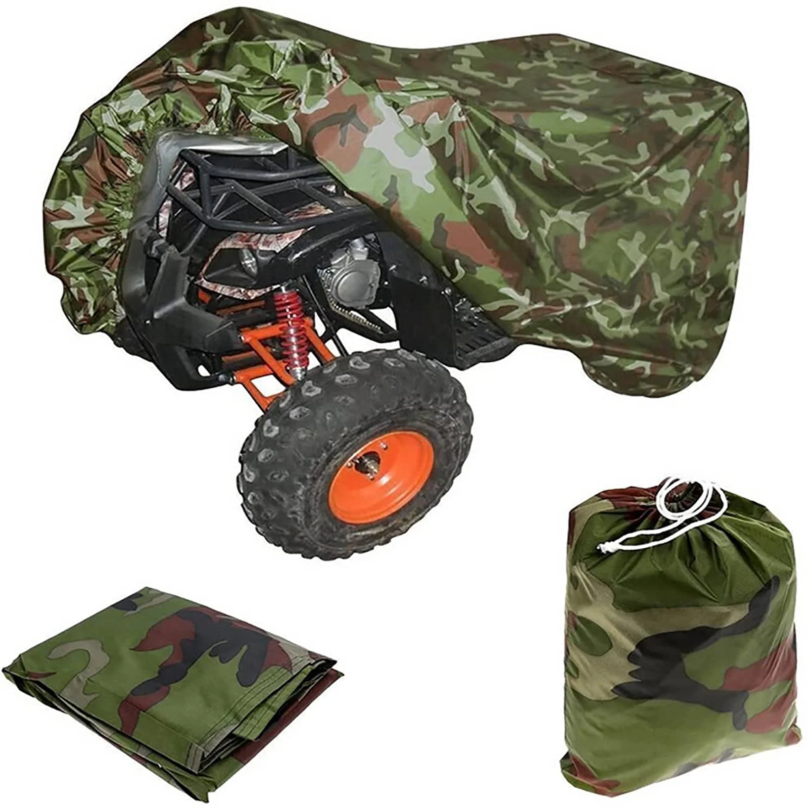 M L XL XXL XXXL ATV Camo Cover Waterproof Covers Universal Replacement for ATV Quad Bike with Storage Bag