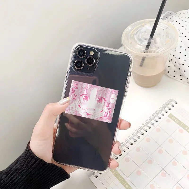 zuidid hot pink manga cute japan anime kawaii girl phone case for iphone 12 11 pro xs max 13 8 7 6plus x xr soft tpu cover bag free global shipping