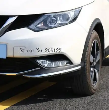 2 шт. хромированные накладки на передний бампер для Nissan Qashqai 2014 2015 2016 | Автомобили и