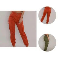 women pants simple lady solid color temperament pure color pants for travel cargo pants pants