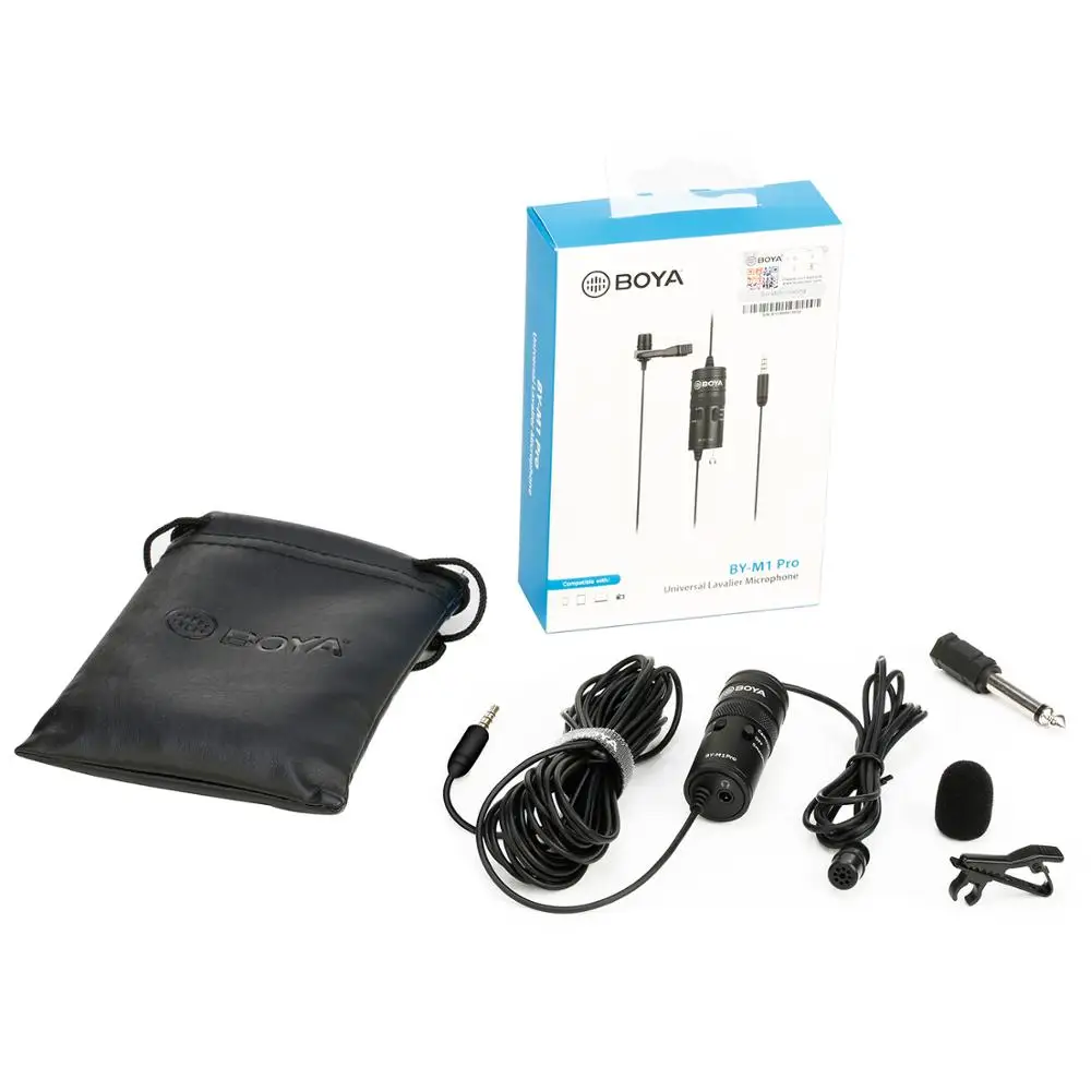 BOYA BY M1 Pro петличный микрофон 10dB монитор 6m гарнитура с микрофоном для iPhone HUAWEI OPPO VIVO