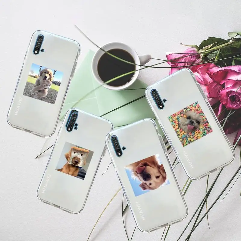 

dog aesthetics cute Phone Case Transparent for Huawei honor P mate 40 20 30 10 50 i 9 x mate pro lite 8a
