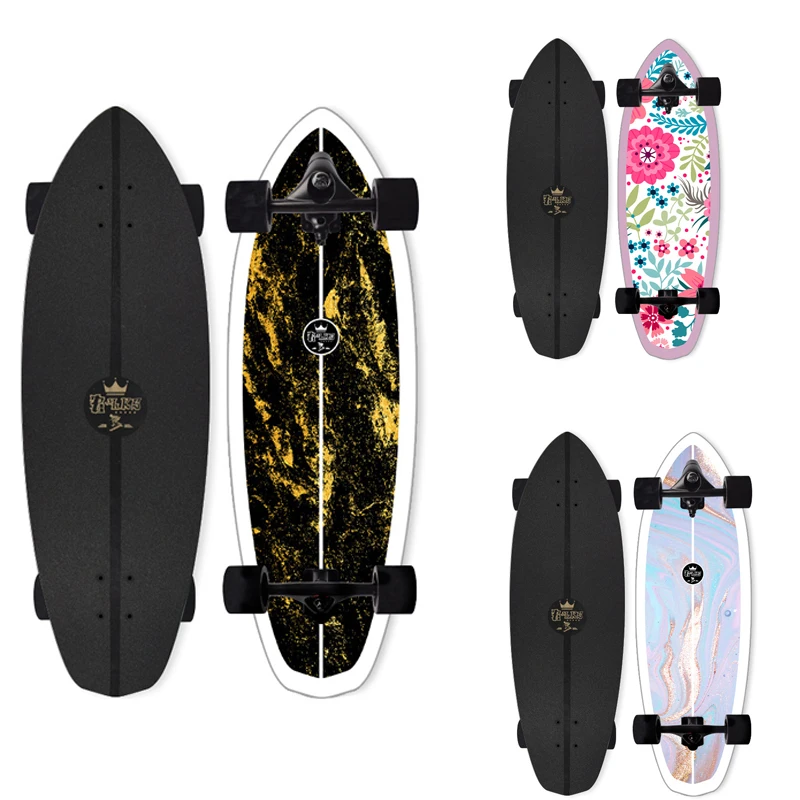 

82cm Outdoor Sport Big Fishboard Skateboards Maple Surf Land Skateboard Deck Cruiser Surfskate Board Complete Skate Board