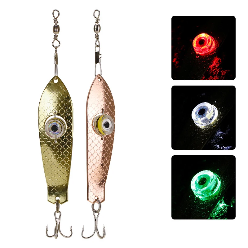 

9.5cm LED Light Bait Fishing Lure Deep Drops Underwater Flashing Lamp Metal Light Bait B2Cshop