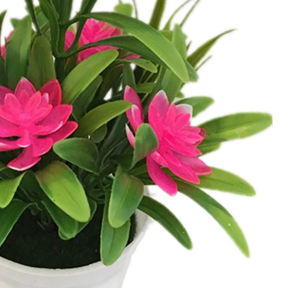

Artificial Fake Lotus Flower Potted Plant Bonsai Wedding Party Garden Home Decor
