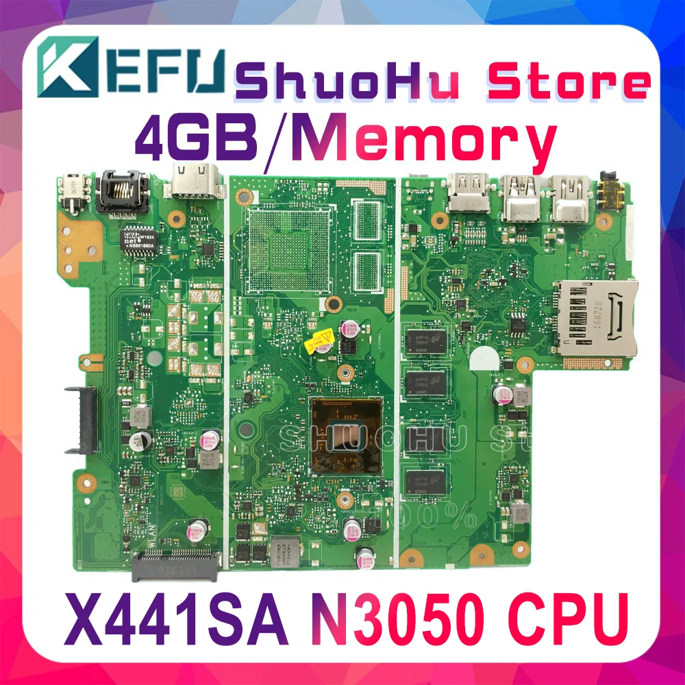 KEFU для ASUS X441S X441SC X441SA X441SCA N3060 4 ГБ/материнская плата ноутбука с памятью