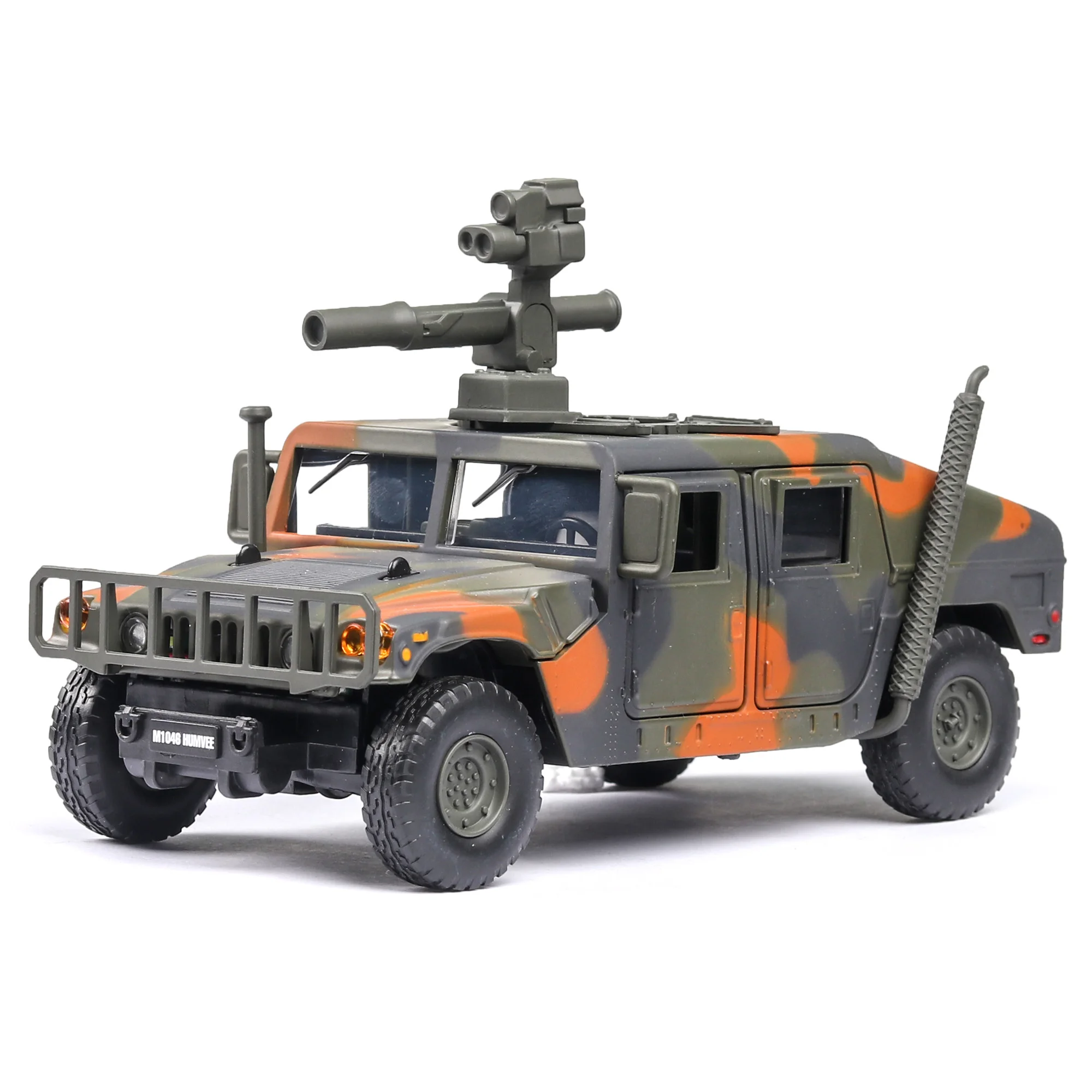 C green no box 1:32 Hummer M1046 военный автомобиль модель усовершенствованная, от взрыва, бронетранспортер со звуком светильник сплав игрушечный автомобиль модель литая игрушечная машинка - Цвет: C green no box