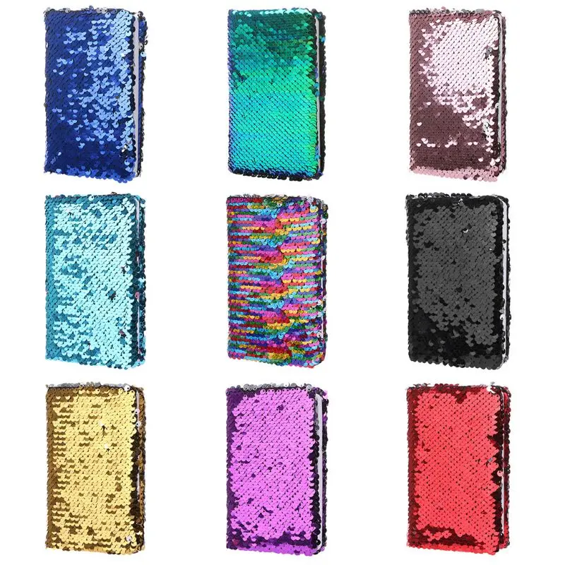

Creative Sequins Notebook Notepad Glitter Diary Memos Stationery Office Supplies Stationery 78 Sheets Newest Drop Shipping