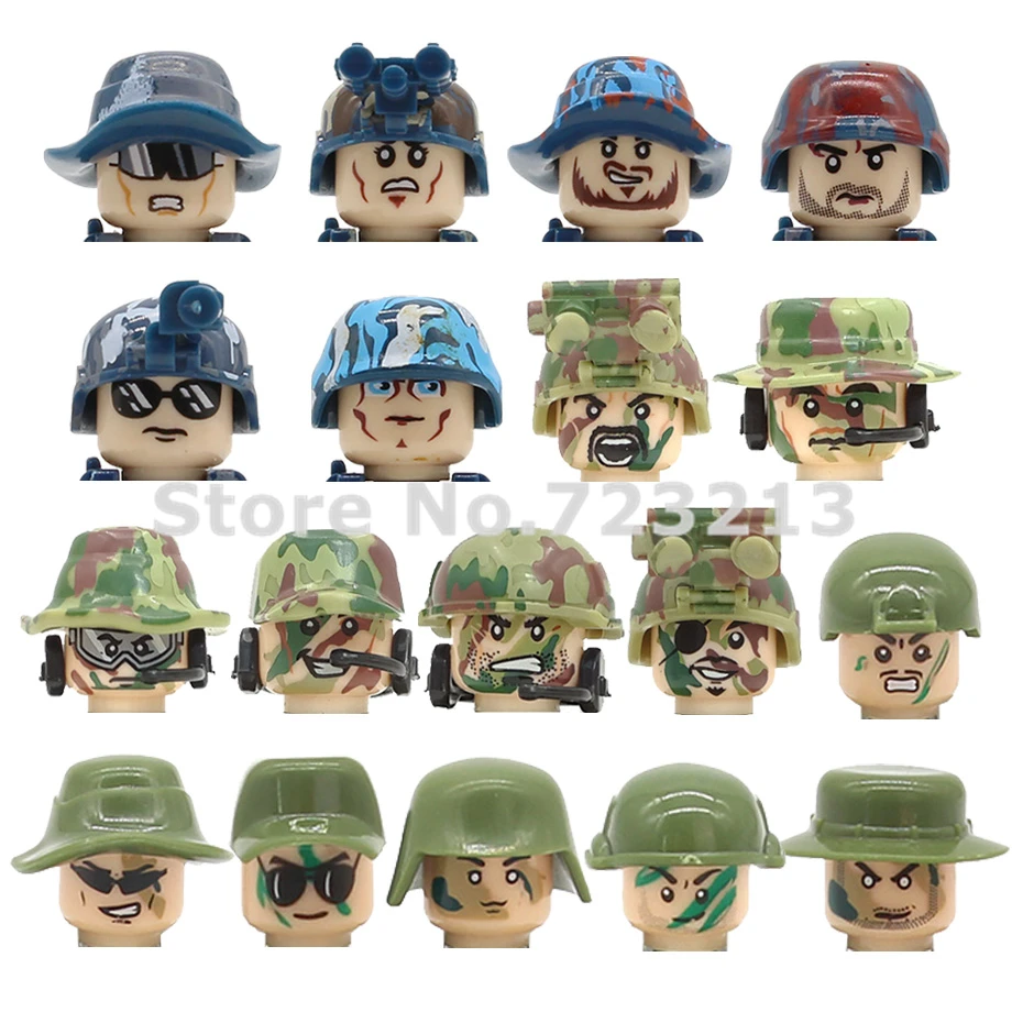 Feleph Одиночная распродажа военная Современная фигурка спецназа полицейский щит