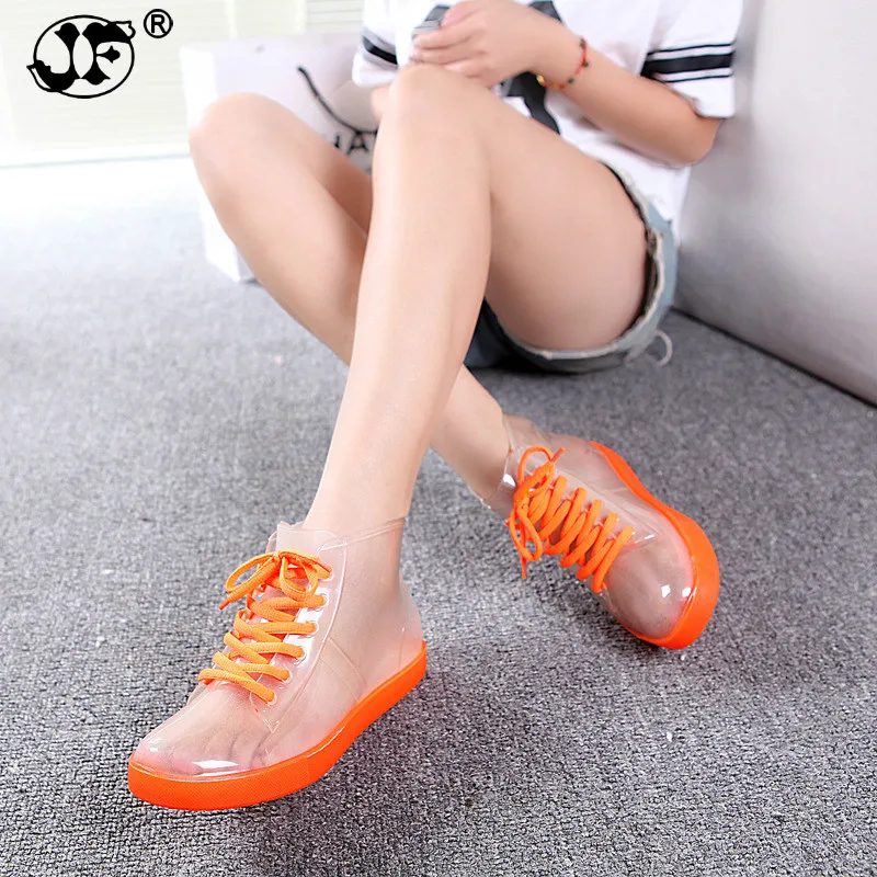 Ботильоны с защитой от дождя Британская мода на шнуровке ПУ водонепроницаемые