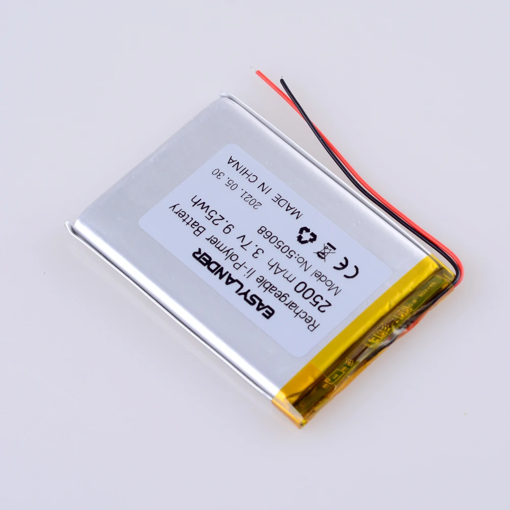 505068 3 7 V 2500mAh литий-полимерный аккумулятор литий-ионная аккумуляторная батарея