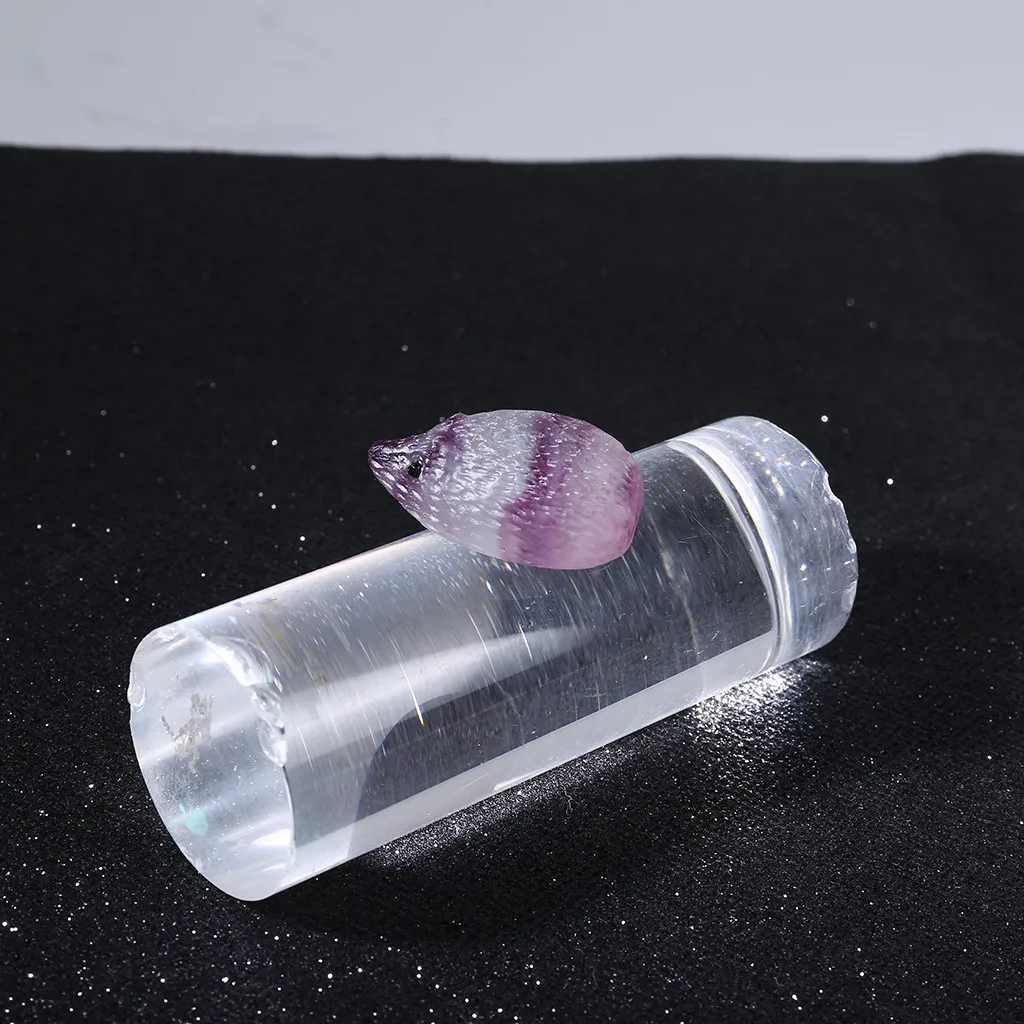 1 шт. натуральный кварцевый кристалл череп резной Радужный флюорит Ежик камень