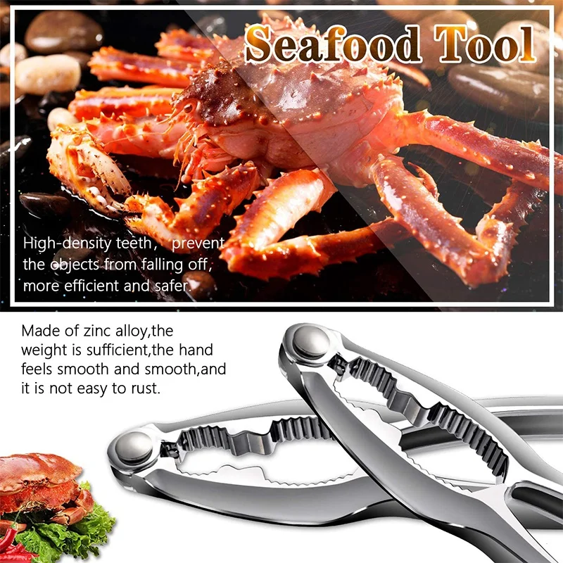 

13 Pcs Crab Lobster Crackers Seafood Tools Set Seafood Scissors Nut Cracker Set
