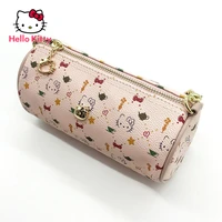hello kitty fashion ladies new 2021 simple material round bucket messenger bag cute shoulder bag for girls
