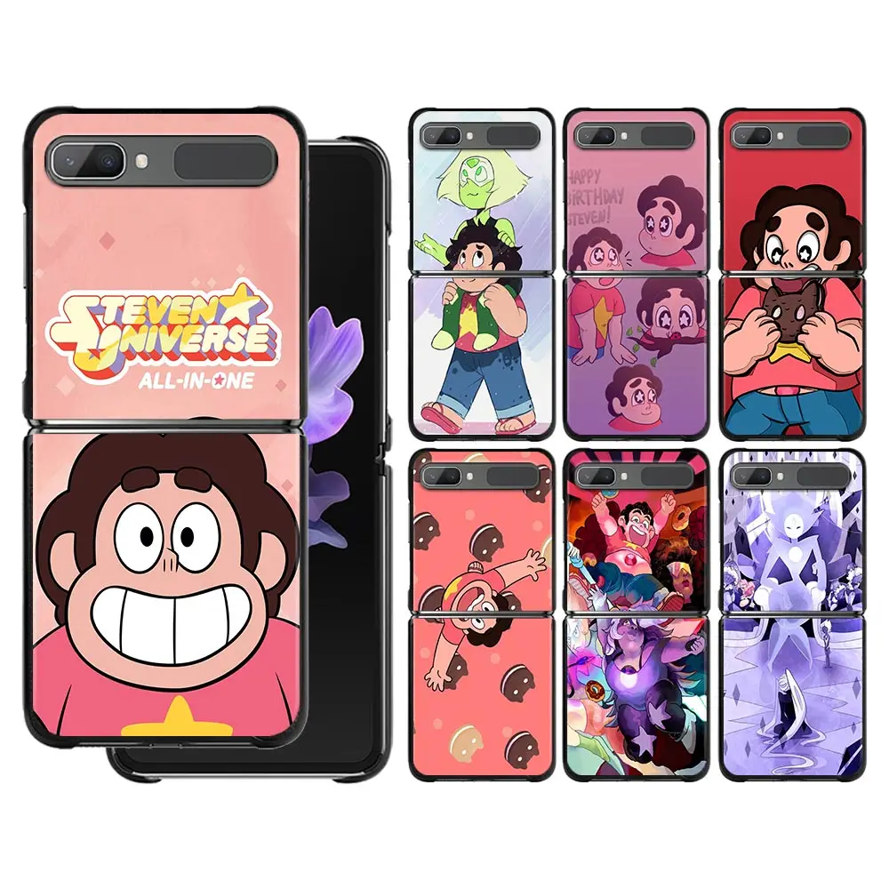 

Smartphone Case For Samsung Galaxy Z Flip3 5G Z Flip 3 z flip Cover PC Shell Black Caso Comics Steven Universe