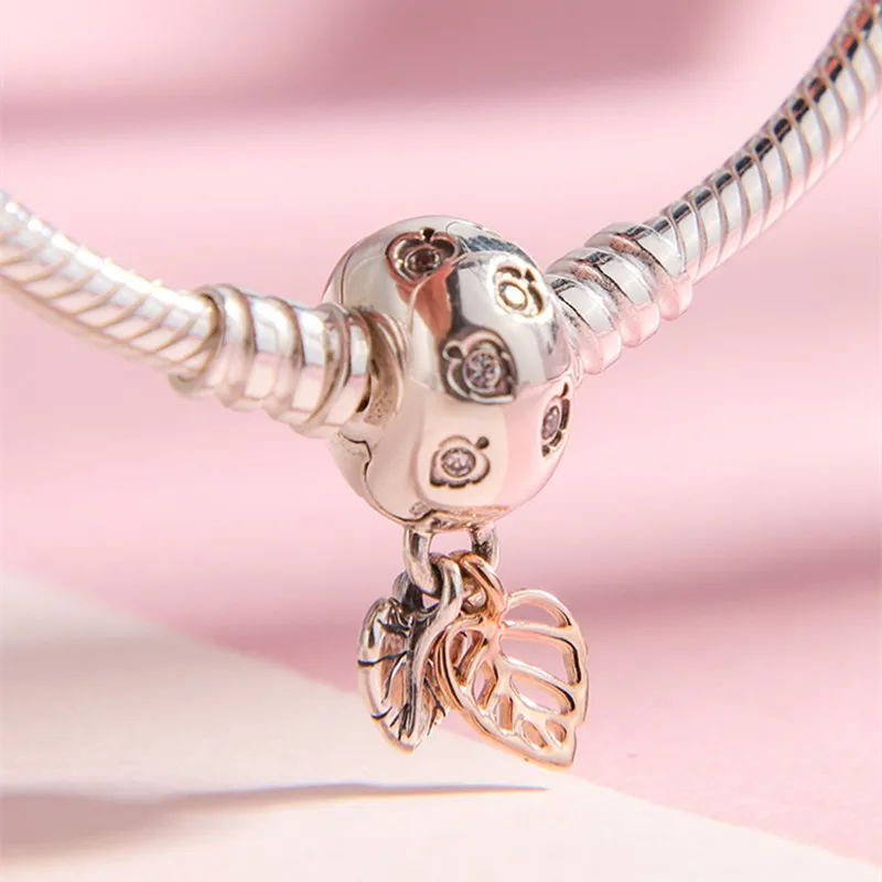 Браслеты-цепочки женские из стерлингового серебра с листьями и змеей | Украшения