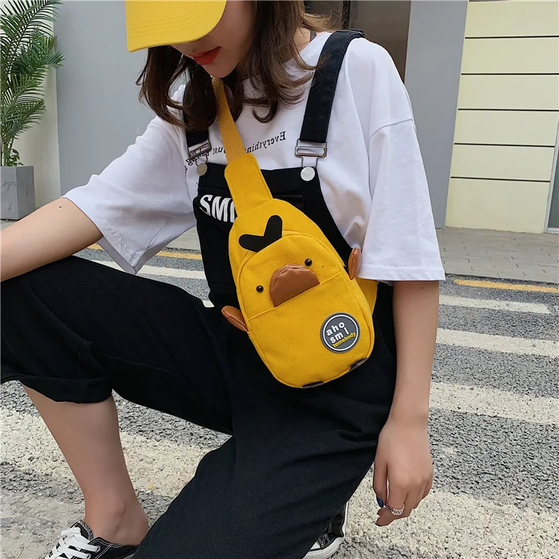 Женская маленькая мини сумка Модная студенческая для телефона новая холщовая