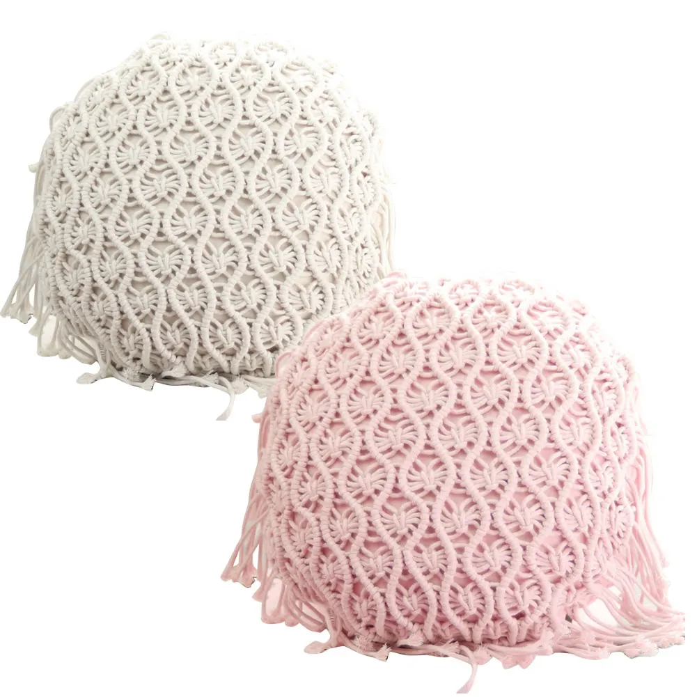 

Cushion Covers 100% Cotton Linen Macrame Hand-Woven Pillowcase Thread Pillow Covers Geometry Bohemia Style Pillowcase Home Decor