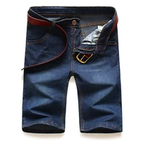 loose stretch denim shorts summer new blue five point pants mens business casual all match thin jeans classic fashion brand