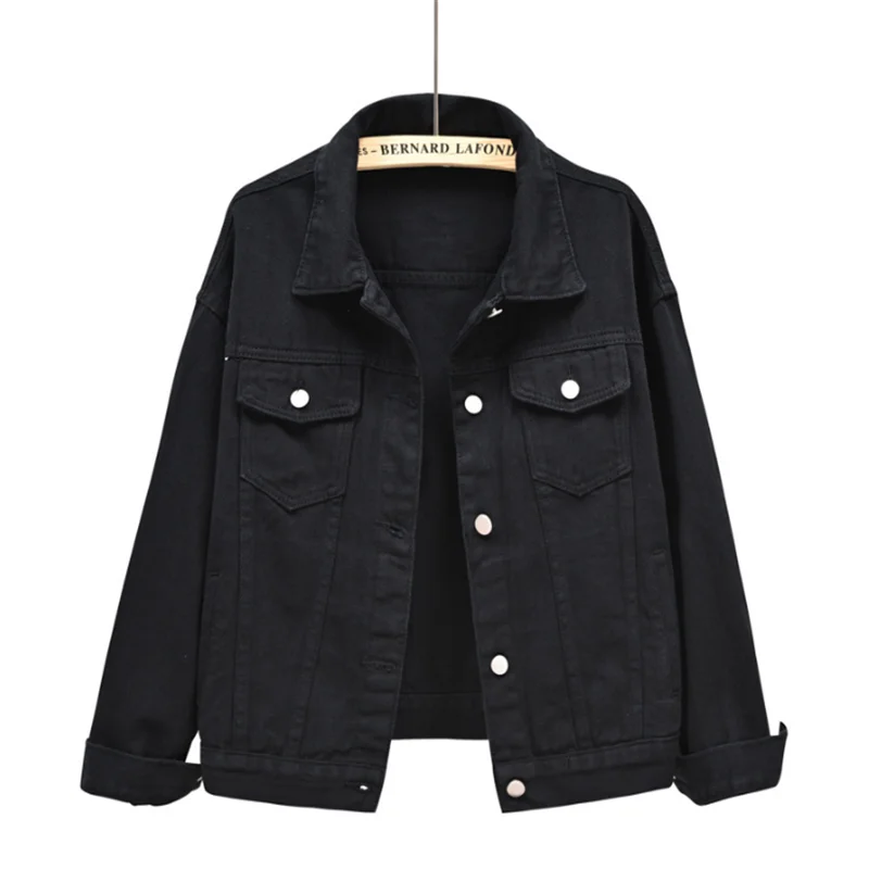

Jeans Jacket and Coats for Women 2021 Autumn Candy Color Casual Short Denim Jacket Chaqueta Mujer Casaco Jaqueta Feminina