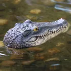 @ Креативная полимерная имитация плавающей головы крокодила фигурки животных водный пруд приманка для бассейна статуя уличное украшение для сада