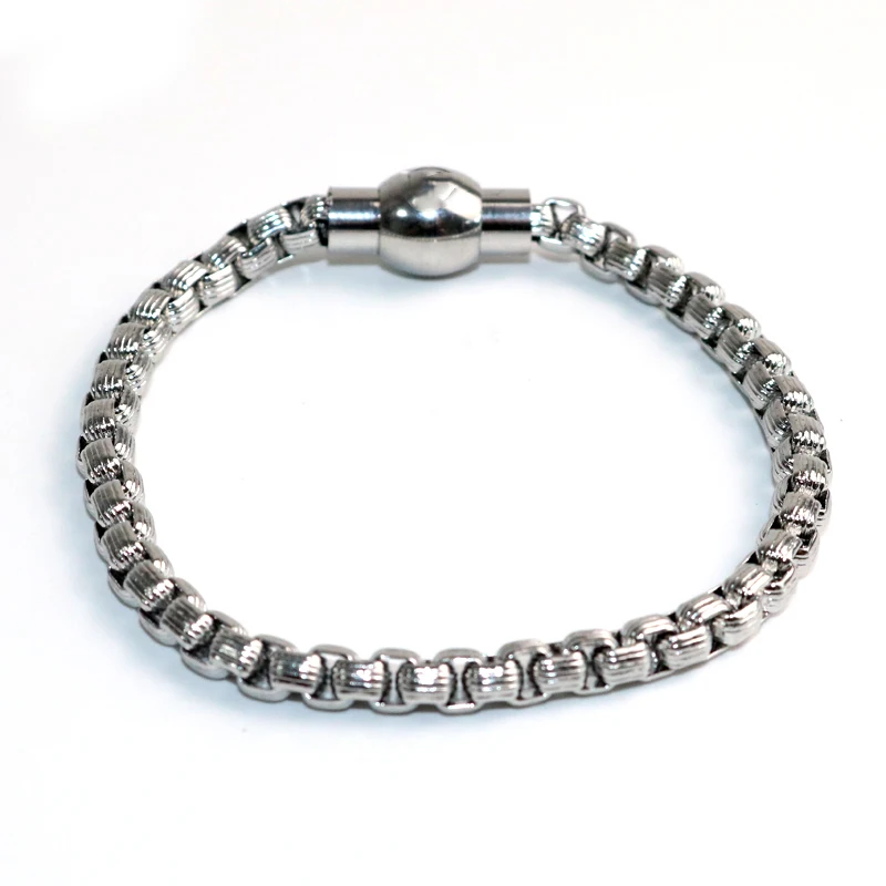 Гламурный Круглый браслет-цепочка мужской Pulseira ювелирный подарок браслет серебряный Модный панк пара Будда браслет женский
