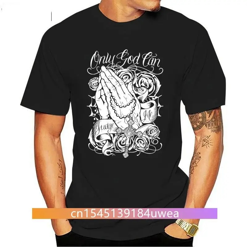 

New Mens Only God Can Judge T Shirt Urban Tee Cholo Mexican Chicano Virgin Mary Art