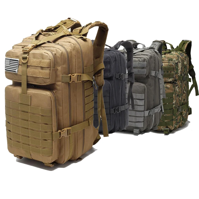 

Military Backpack 45L Large Capacity Tactical Molle Backpack Waterproof Outoodr Shoulder Bag Camping Hiking Travel Backpacks