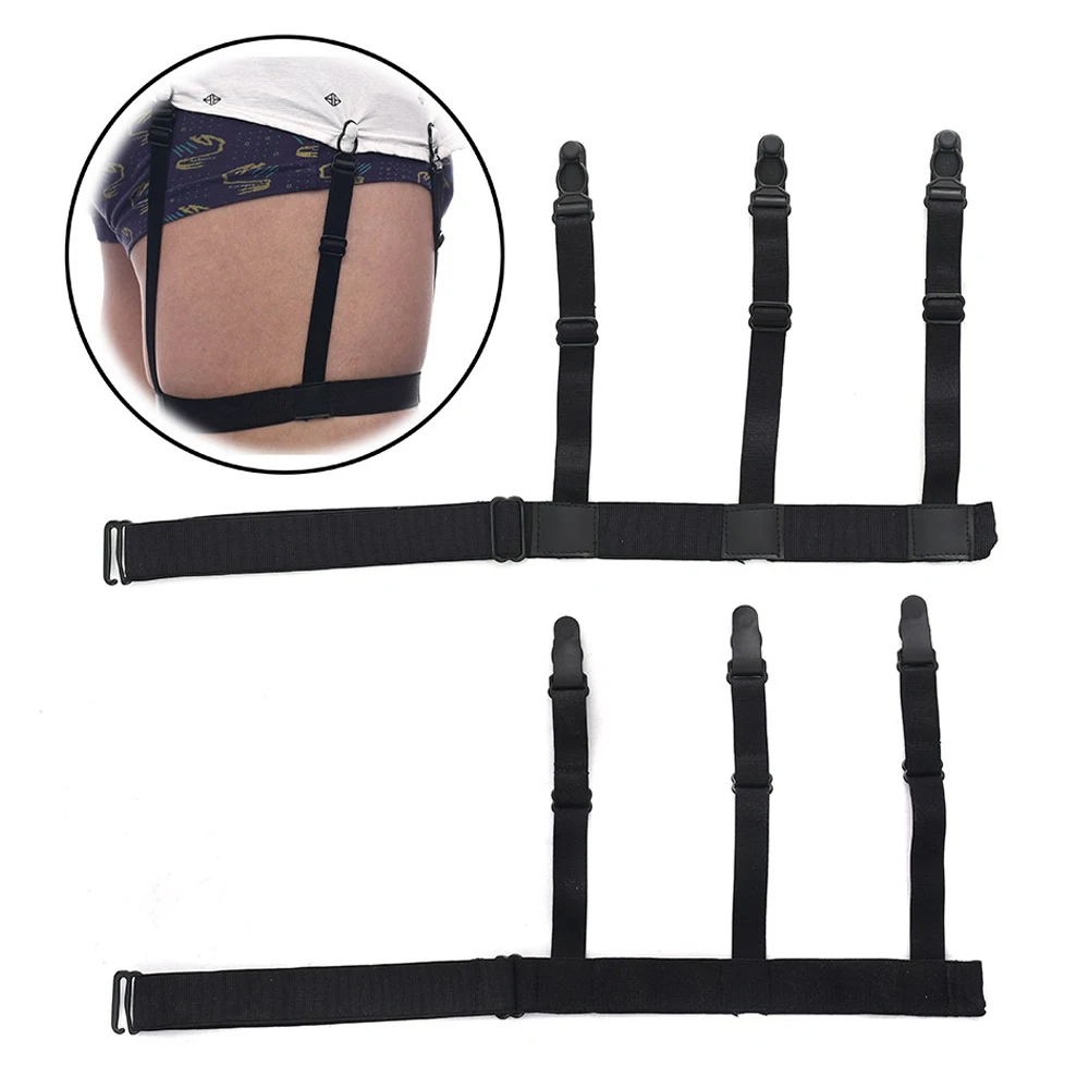 Регулируемый держатель для рубашки 2 шт. ремни деловой мужской эластичный пояс