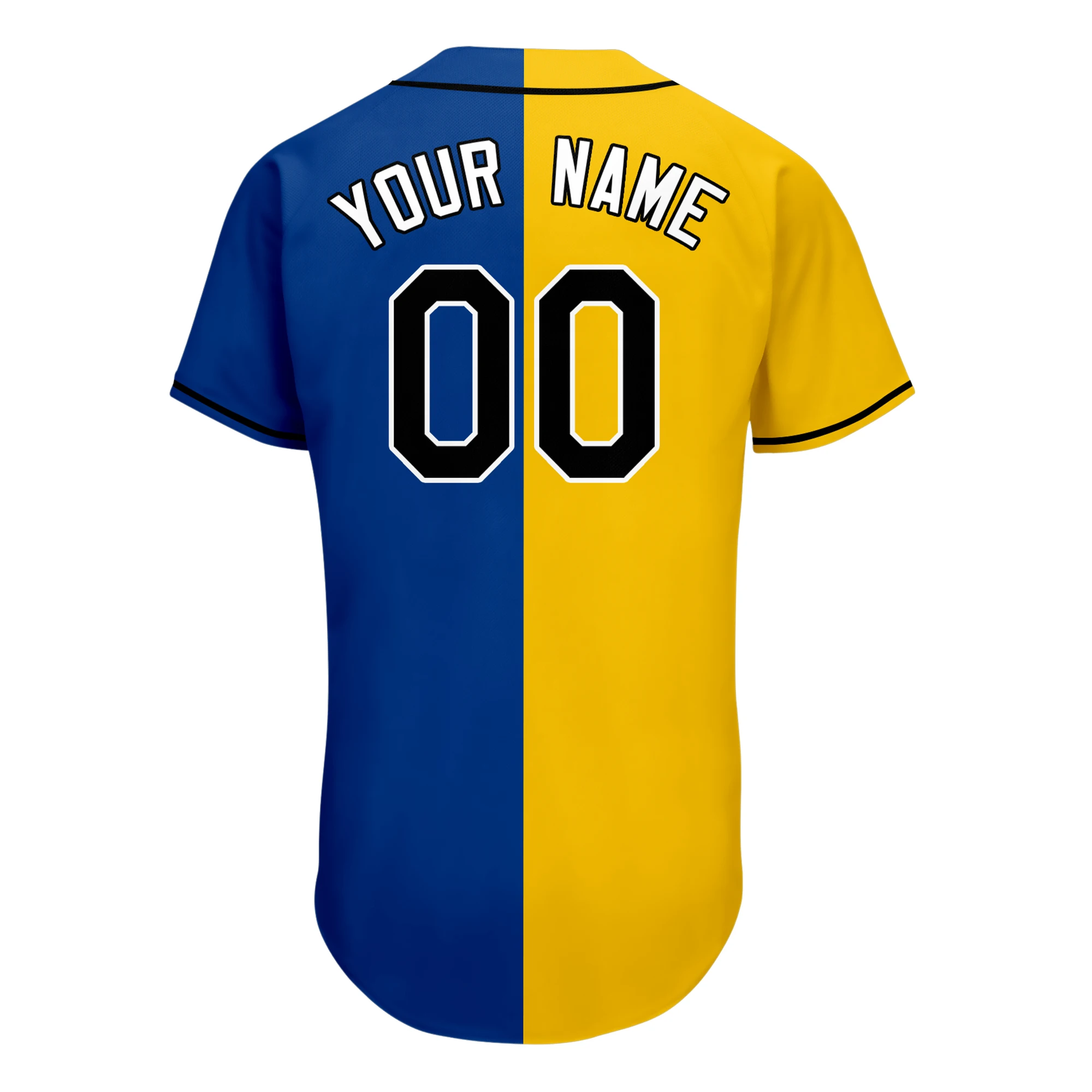 Custom Men/Children Fashion Hit Color Baseball Jersey Button Design Outdoor Sport Shirt Printed With Your Team Name/Number/Logo