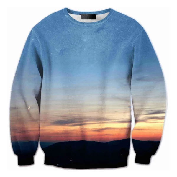 

CNUUIKOOEK Sweatshirts Men's 3D Sky Line Printed Hoodie Long Sleeve Pullover Popular Brand Men's Hoodies