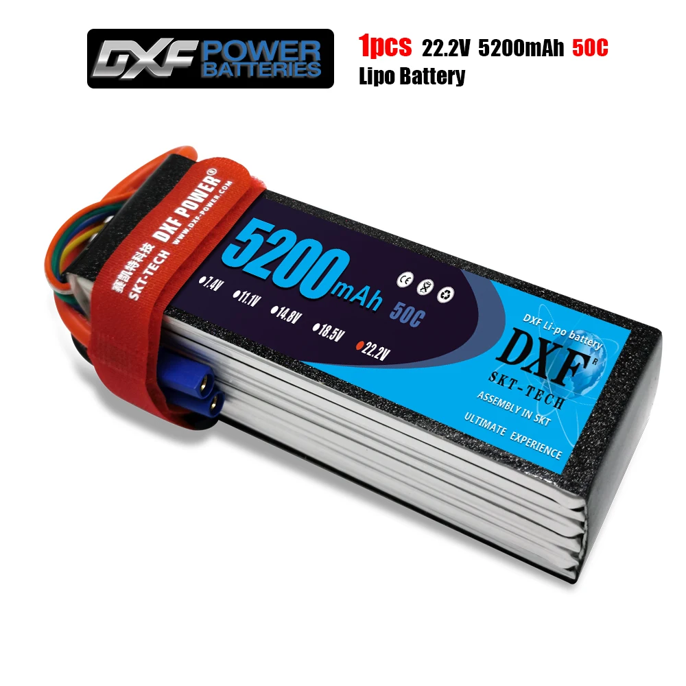 Аккумулятор DXF 6S 22 2 в 5200 мАч 50C-100C Lipo XT60 T Deans XT90 EC5 запчасти для FPV дрона самолета