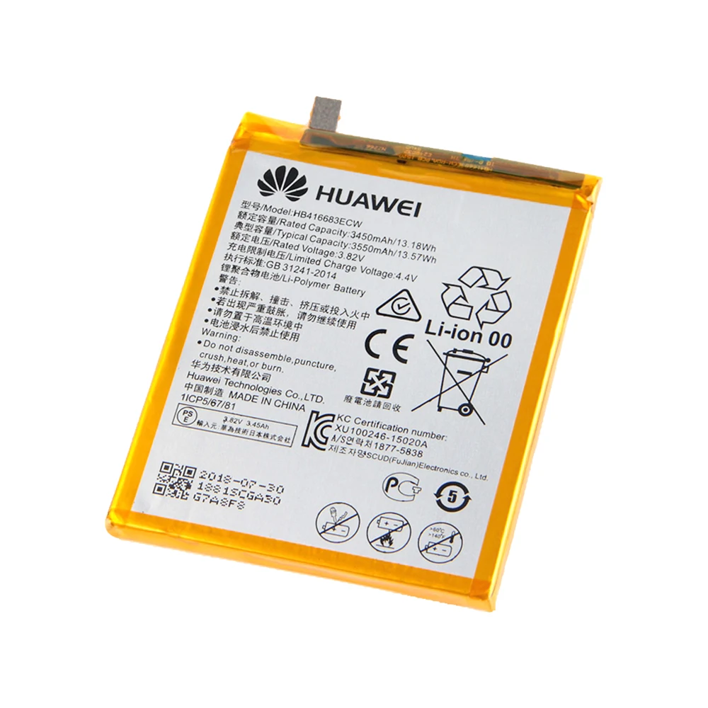 2019 новый оригинальный аккумулятор HB416683ECW для Huawei Nexus 6P H1511 H1512 аккумуляторная