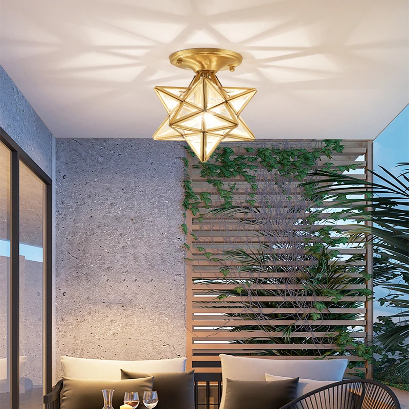 

Modern personality diamond shaped metal E27/E26 led ceiling lamp for living room bedroom corridor aisle home cafe store lighting
