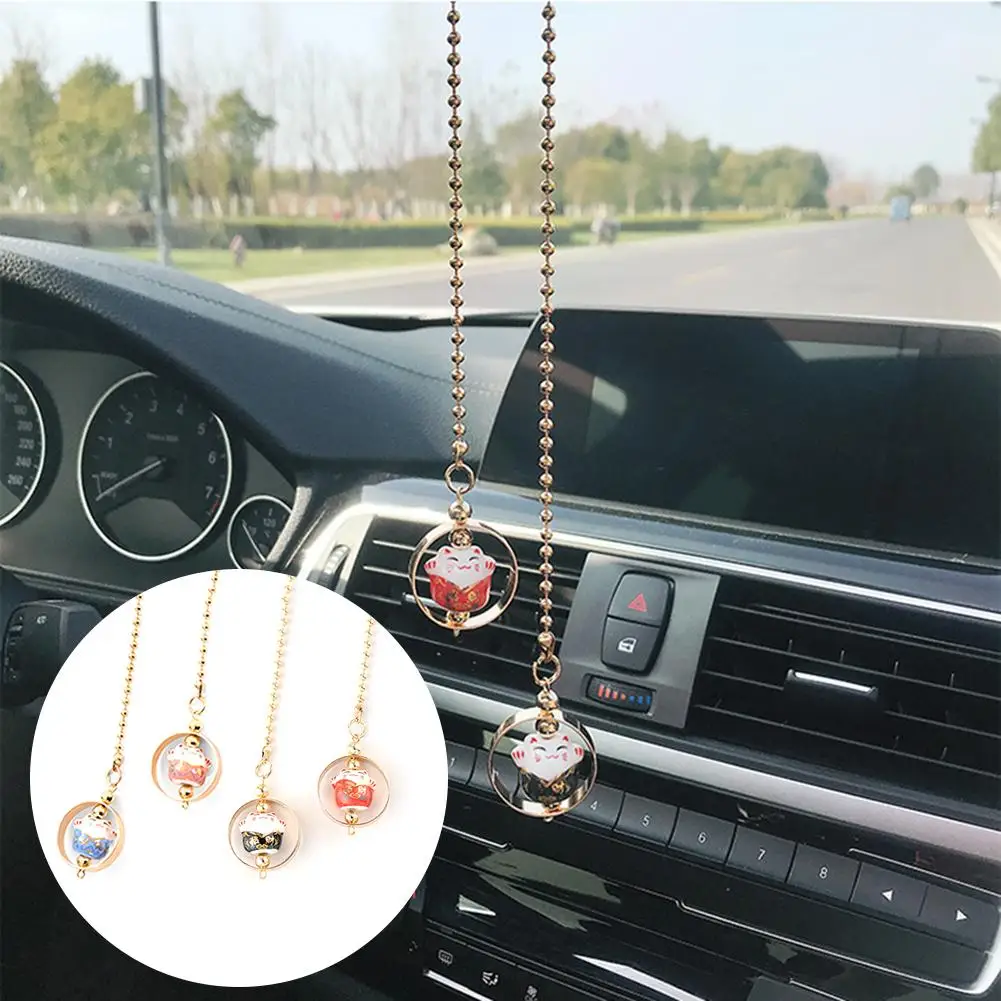 Lucky Cat автомобильный кулон милый изысканный подвесной орнамент для автомобиля
