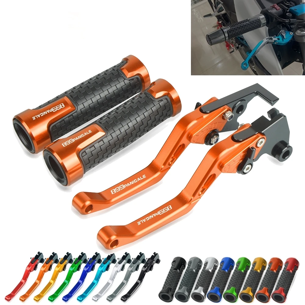 

899 Panigale Adjustable Brake Handle Clutch Levers Handbrake Motorcycle Thruster Grip Tube For Ducati 899Panigale 2014 2015